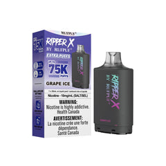 Ripper X 10mg Pods - Grape Ice, 75k Puffs