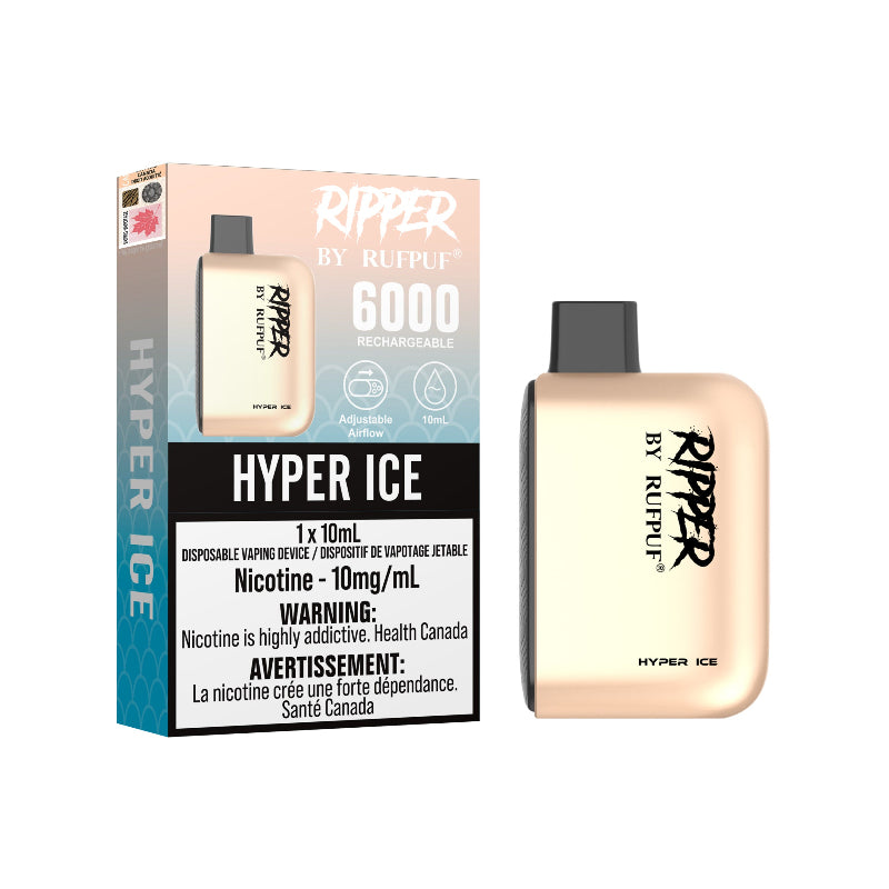 Ripper 6000 Hyper Ice 10MG Disposable Vape