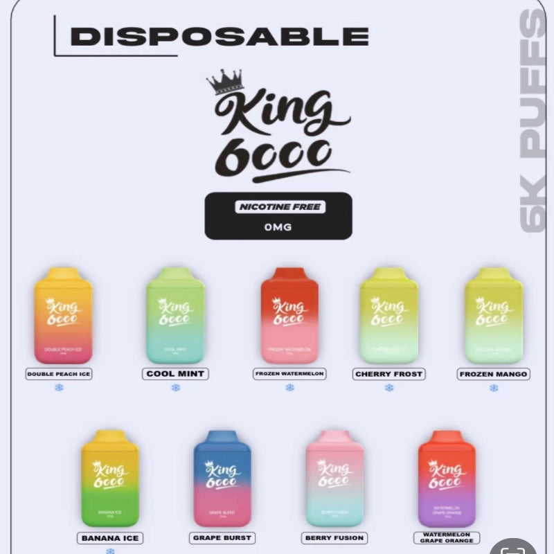 King Berry Fusion Nicotine Free Disposable Vape 6000 Puffs