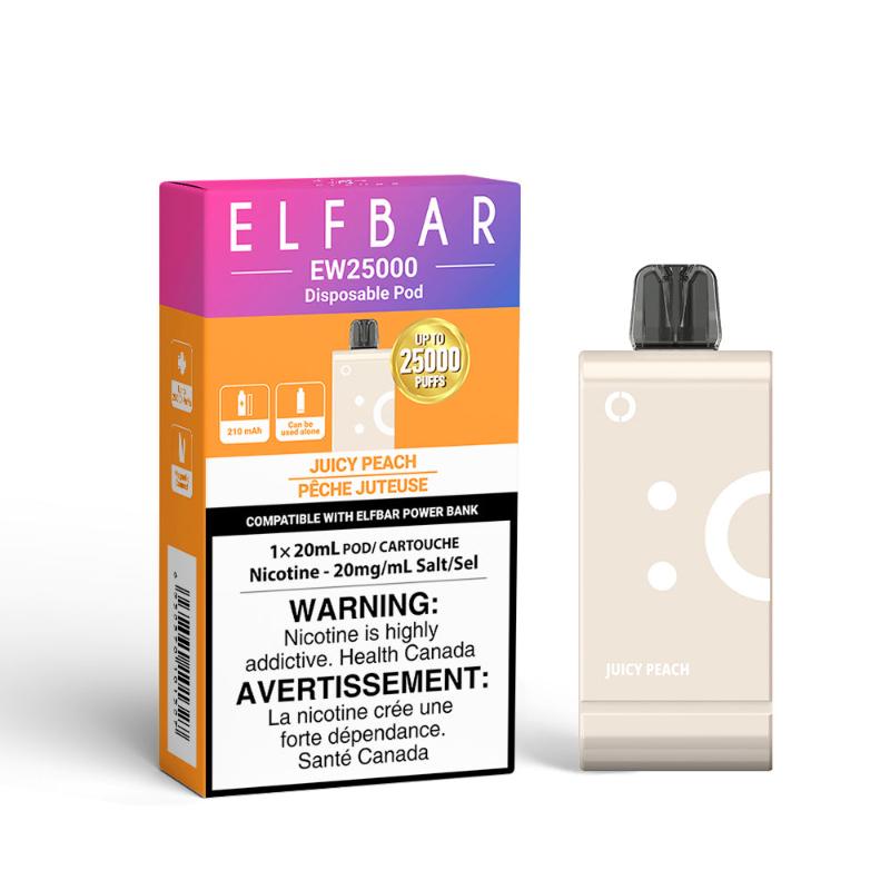 Elf Bar EW25K Juicy Peach Disposable Pod (25000 Puffs) - PODS - Mister Vapor