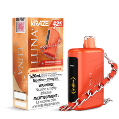 Kraze Luna 42K Amber Peach Mango Ice Disposable Vape