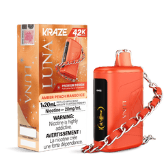 Kraze Luna 42K Amber Peach Mango Ice Disposable Vape - DISPOSABLE - Mister Vapor
