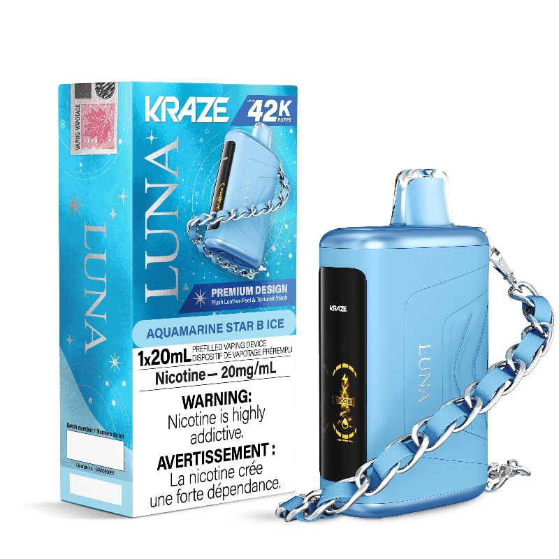 Kraze Luna 42K Aquamarine Star B Ice Disposable Vape - DISPOSABLE - Mister Vapor