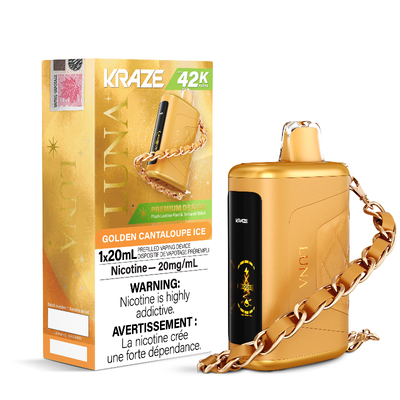 Kraze Luna 42K Golden Cantaloupe Ice Disposable Vape