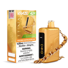 Kraze Luna 42K Golden Cantaloupe Ice Disposable Vape - DISPOSABLE - Mister Vapor