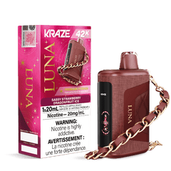 Kraze Luna 42K Sassy Strawberry Dragonfruit Ice Disposable Vape - DISPOSABLE - Mister Vapor