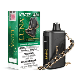 Kraze Luna 42K Emerald Green Grape Disposable Vape - DISPOSABLE - Mister Vapor