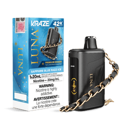 Kraze Luna 42K Sapphire Blue Razz Ice Disposable Vape - DISPOSABLE - Mister Vapor