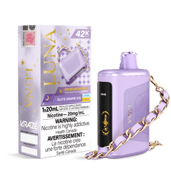 Kraze Luna 42K Glitz Grape Ice Disposable Vape - DISPOSABLE - Mister Vapor