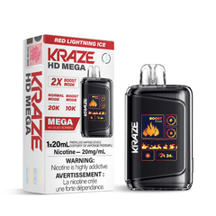 Kraze HD Mega Red Lightning Ice (20K Puffs) Disposable Vape - DISPOSABLE - Mister Vapor