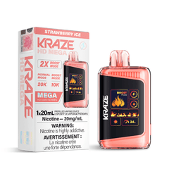 Kraze HD Mega Strawberry Ice (20K Puffs) Disposable Vape - DISPOSABLE - Mister Vapor