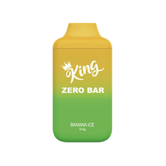 King Zero Bar Banana Ice Nicotine Free Disposable Vape 6000 Puffs - DISPOSABLE - Mister Vapor