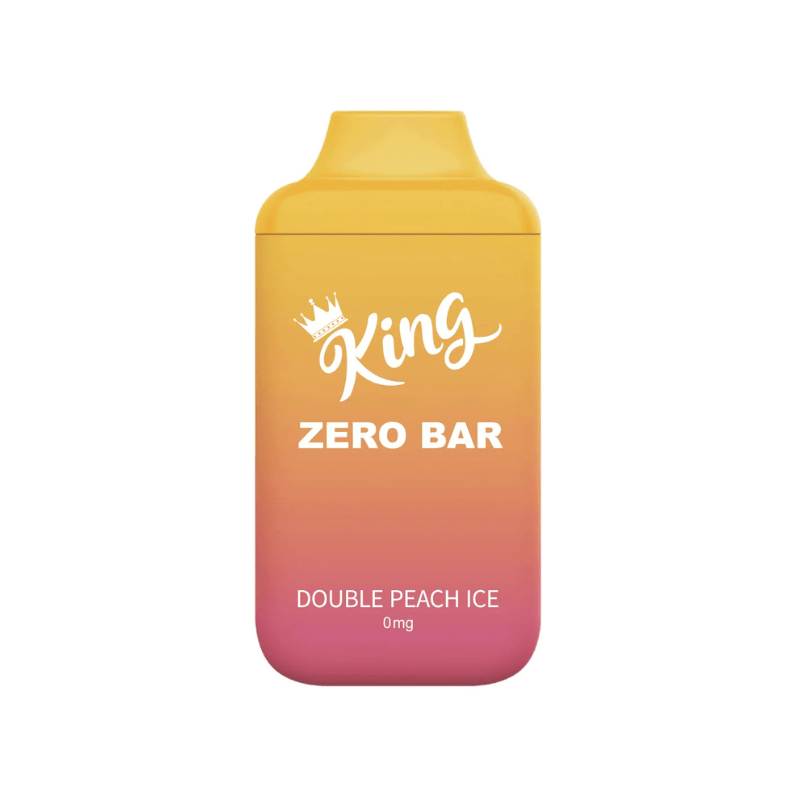 King Zero Bar Double Peach Ice Nicotine Free Disposable Vape 6000 Puffs - DISPOSABLE - Mister Vapor