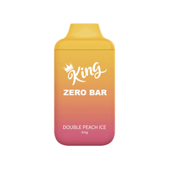 King Zero Bar Double Peach Ice Nicotine Free Disposable Vape 6000 Puffs - DISPOSABLE - Mister Vapor