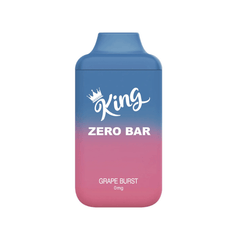King Zero Bar Grape Burst Nicotine Free Disposable Vape 6000 Puffs - DISPOSABLE - Mister Vapor