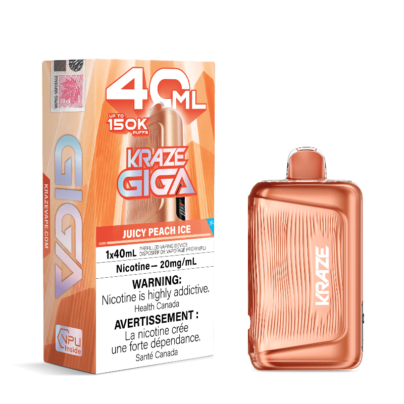 Kraze Giga 150k - Juicy Peach Ice Disposable Vape - DISPOSABLE - Mister Vapor