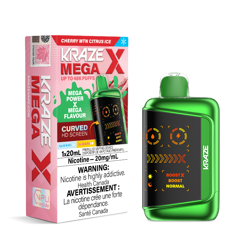Kraze Mega X 48K - Cherry MTN Citrus Ice Disposable Vape