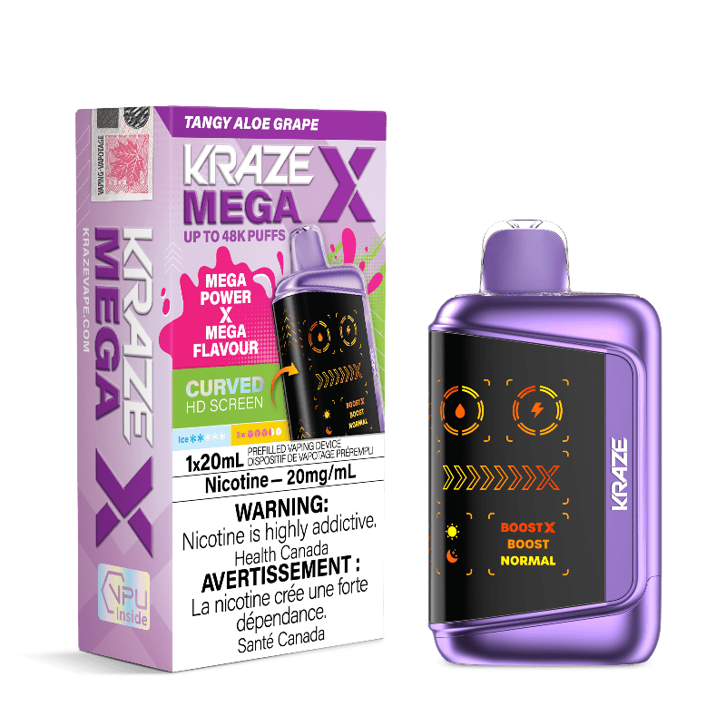 Kraze Mega X 48K - Tangy Aloe Grape Disposable Vape - DISPOSABLE - Mister Vapor