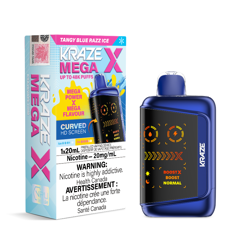 Kraze Mega X 48K - Tangy Blue Razz Ice Disposable Vape