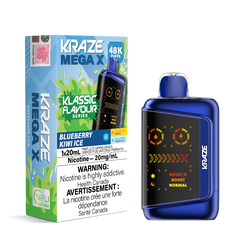 Kraze Mega X 48K - Blueberry Kiwi Ice Disposable Vape