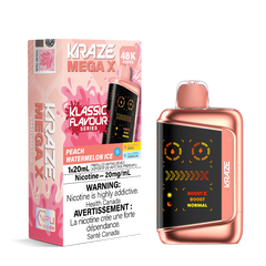 Kraze Mega X 48K - Peach Watermelon Ice Disposable Vape