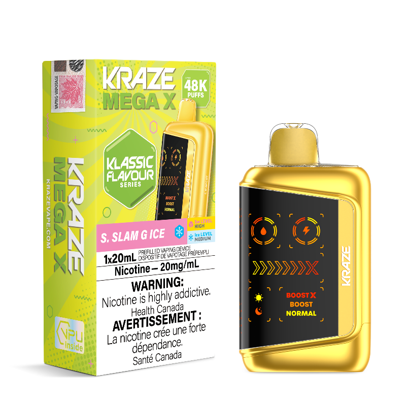 Kraze Mega X 48K - S. Slam G Ice Disposable Vape