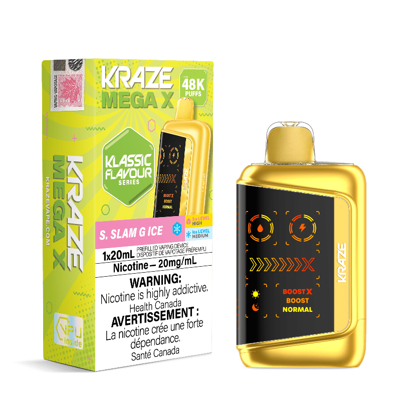 Kraze Mega X 48K - S. Slam G Ice Disposable Vape - DISPOSABLE - Mister Vapor