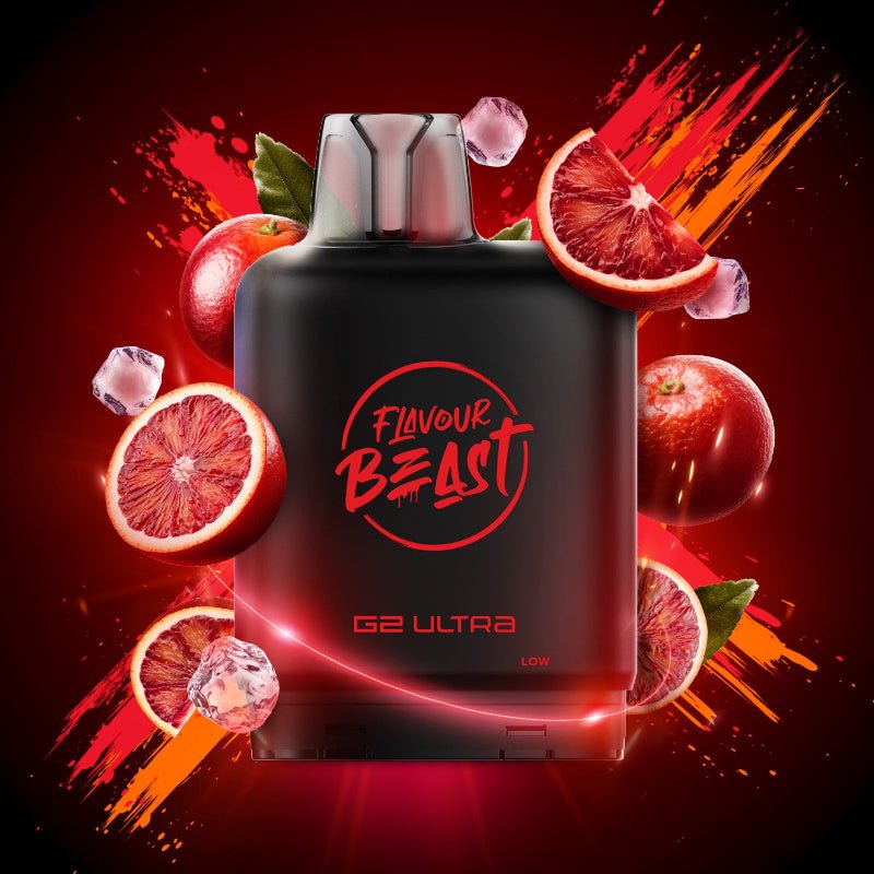 Level X G2 Ultra Flavour Beast Pods - Bangin' Blood Orange Ice, 50K Puffs - PODS - Mister Vapor