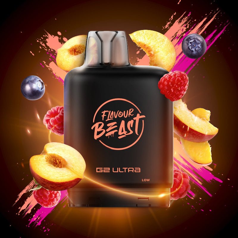 Level X G2 Ultra Flavour Beast Pods - Packin' Peach Berry, 50K Puffs - PODS - Mister Vapor
