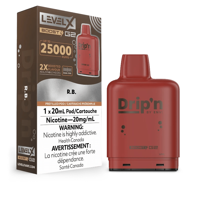 Level X G2 Boost Drip'n Pods - R.B, 25k Puffs - PODS - Mister Vapor