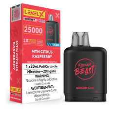 Level X G2 Boost Flavour Beast Pods - Mtn Citrus Raspberry Iced, 25k Puffs - Pods - Mister Vapor
