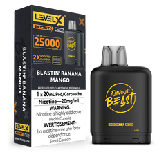 Level X G2 Boost Flavour Beast Pods - Blastin' Banana Mango, 25k Puffs - Pods - Mister Vapor