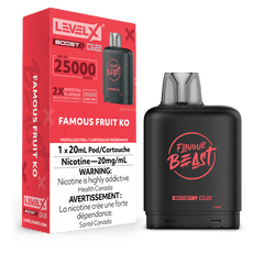 Level X G2 Boost Flavour Beast Pods - Famous Fruit KO, 25k Puffs - Pods - Mister Vapor