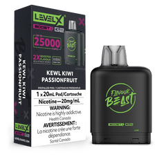 Level X G2 Boost Flavour Beast Pods - Kewl Kiwi Passionfruit, 25k Puffs - Pods - Mister Vapor