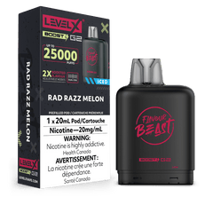 Level X G2 Boost Flavour Beast Pods - Rad Razz Melon Iced, 25k Puffs - Pods - Mister Vapor