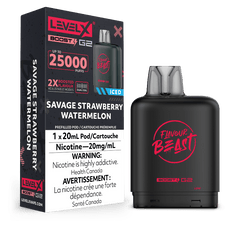 Level X G2 Boost Flavour Beast Pods - Savage Strawberry Watermelon Iced, 25k Puffs - Pods - Mister Vapor