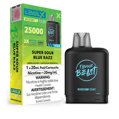 Level X G2 Boost Flavour Beast Pods -Super S.Blue Razz Iced, 25k Puffs - Pods - Mister Vapor