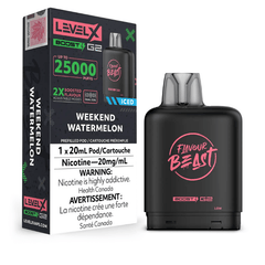 Level X G2 Boost Flavour Beast Pods - Weekend Watermelon Iced, 25k Puffs - Pods - Mister Vapor