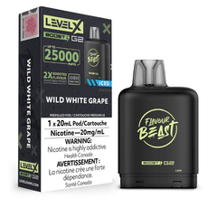 Level X G2 Boost Flavour Beast Pods - Wild White Grape Iced, 25k Puffs - Pods - Mister Vapor
