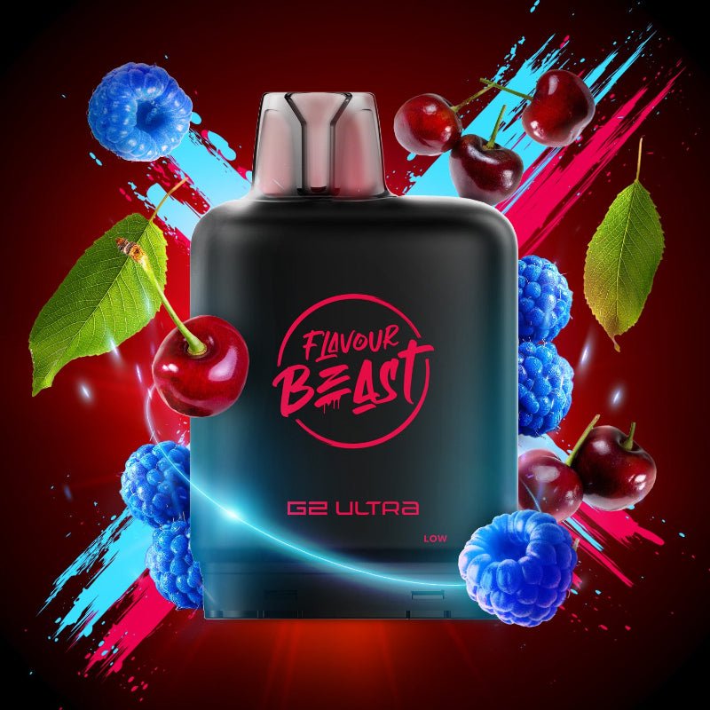 Level X G2 Ultra Flavour Beast Pods - Blue Raspberry Cherry, 50K Puffs - PODS - Mister Vapor