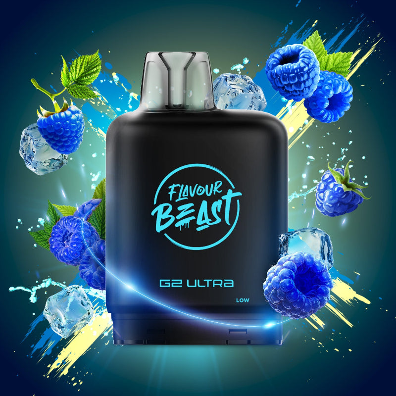 Level X G2 Ultra Flavour Beast Pods - Super Sour Blue Razz Iced, 50K Puffs