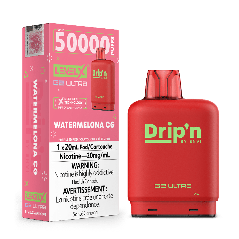 Level X G2 Ultra Drip'n Pods - Watermelona CG, 50K Puffs - PODS - Mister Vapor