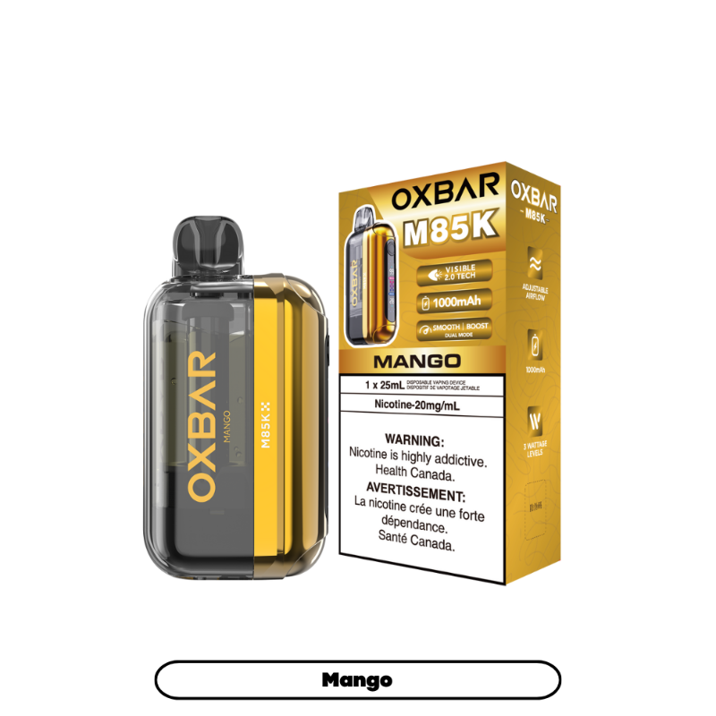 Oxbar M85K Mango Disposable Vape, 25mL