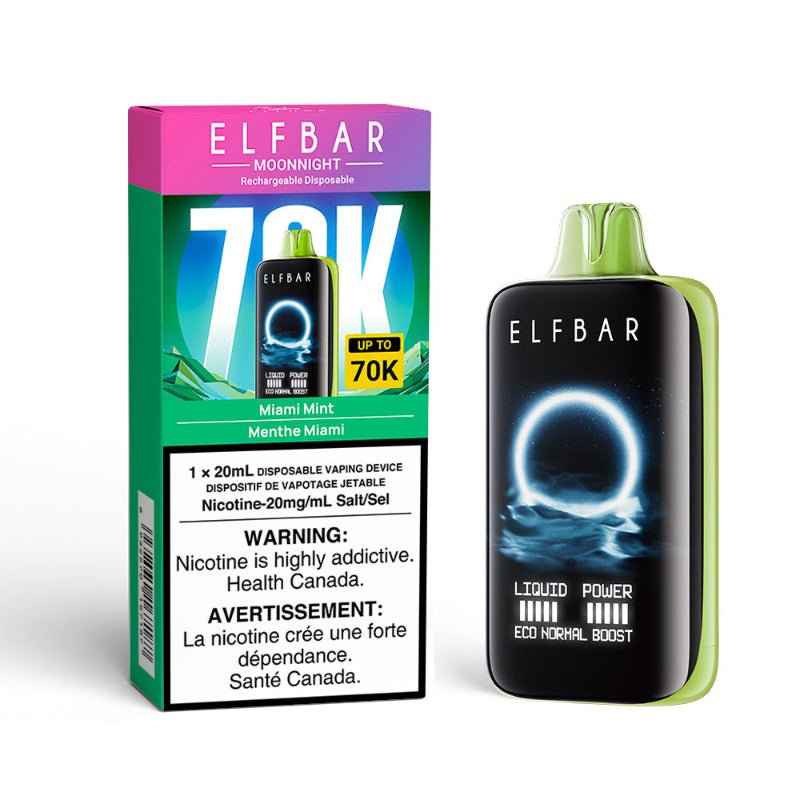 Elf Bar MoonNight Miami Mint 70K Disposable Vape - DISPOSABLE - Mister Vapor