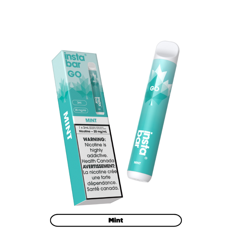 Insta Bar Go Mint Disposable Vape, 2mL