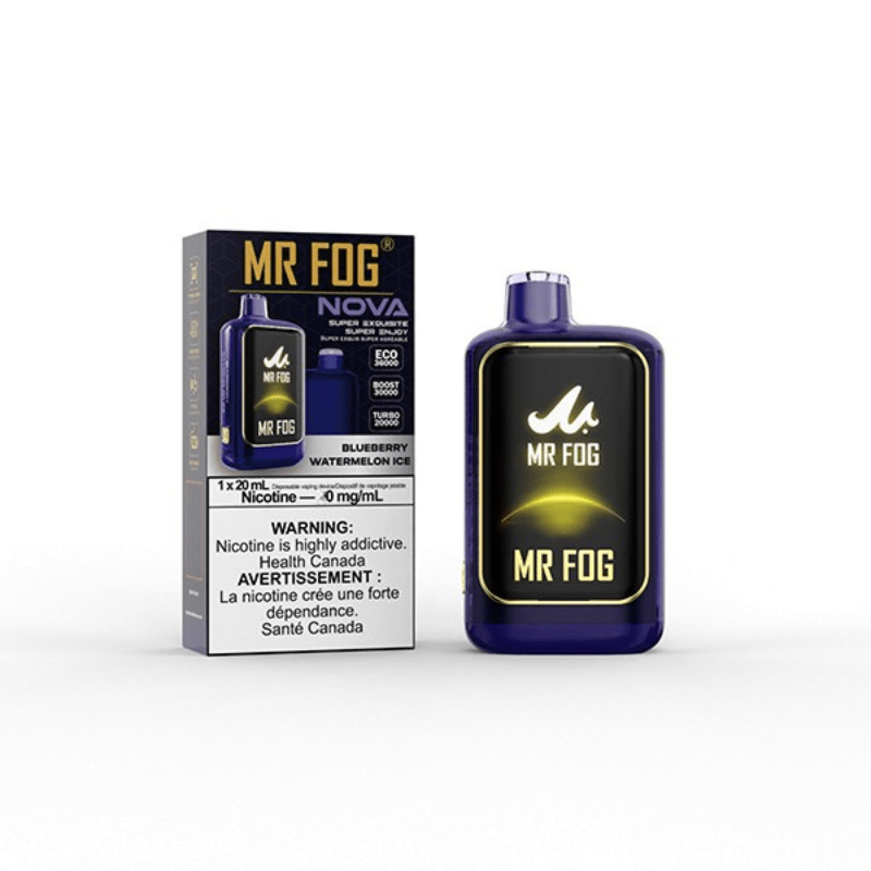 Mr Fog Nova Nicotine Free Blueberry Watermelon Ice 36K Disposable Vape - DISPOSABLE - Mister Vapor