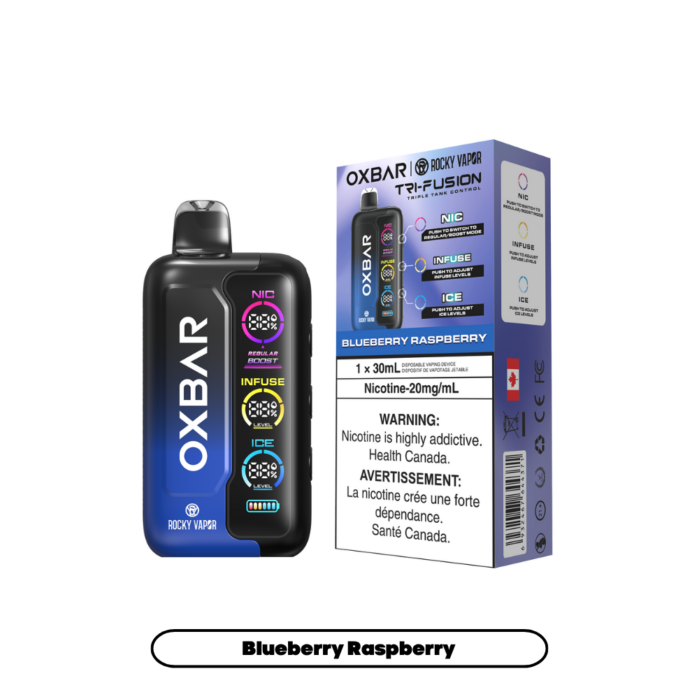Oxbar Tri-Fusion Blueberry Raspberry Disposable Vape
