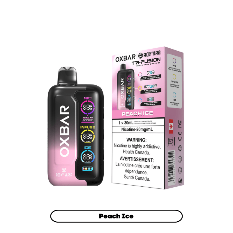 Oxbar Tri-Fusion Peach Ice Disposable Vape - DISPOSABLE - Mister Vapor