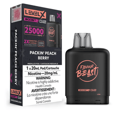 Level X G2 Boost Flavour Beast Pods - Packin' Peach Berry, 25k Puffs - Pods - Mister Vapor
