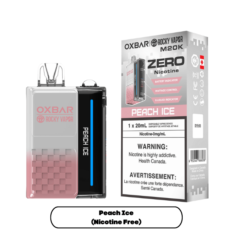 Oxbar M20K Nicotine Free Peach Ice Disposable Vape - DISPOSABLE - Mister Vapor
